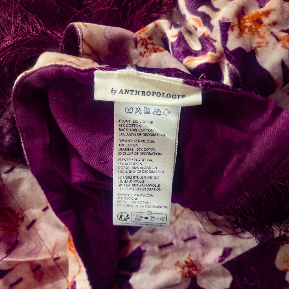 NEW Anthropologie Valentina Throw Blanket, Raspberry - Sold Out - SKU 93035566 - Picture 5 of 6